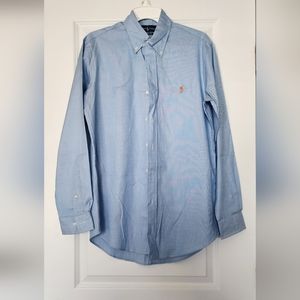 Ralph Lauren blue button up dress shirt men's